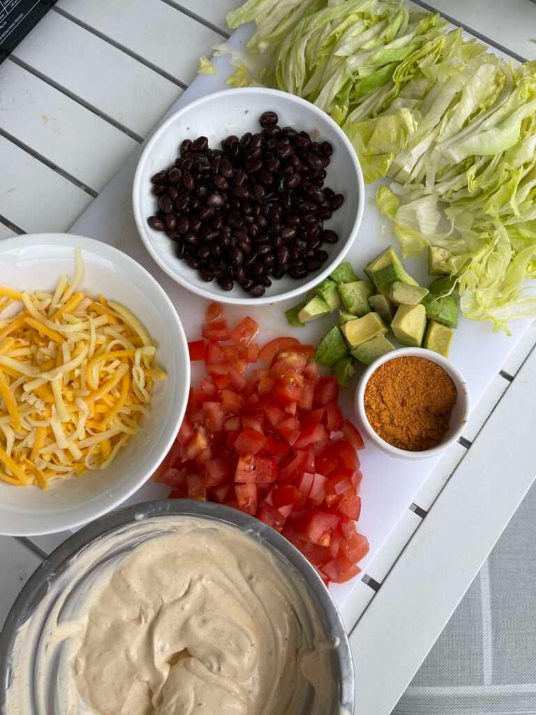 Ingredients for the salad