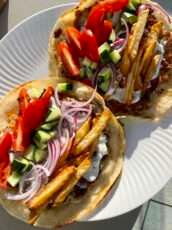 Greek Chicken Gyros Smash Tacos