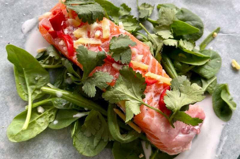 Thai Coconut Salmon Parcels