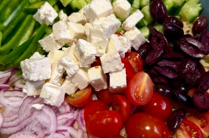 Greek Orzo Salad with Honey Dijon Dressing