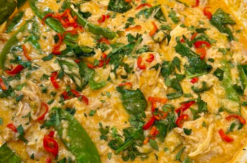 One Pot Thai Red Chicken Brothy Rice