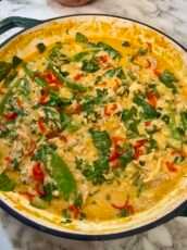 One Pot Thai Red Chicken Brothy Rice