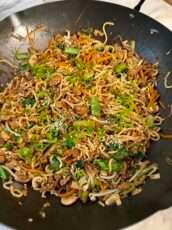 20-Minute Chicken Noodles with Ginger-Honey Sauce